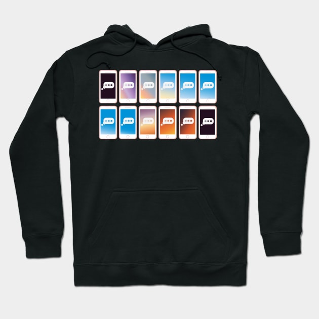 Texting pattern Hoodie by FlashmanBiscuit